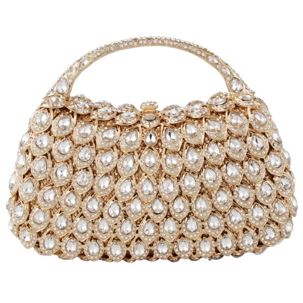 Luksus Gull Beading Rhinestone Håndvesken 2019