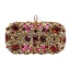 Chic / Beautiful Red Rhinestone Gold Patent Leather Clutch Bags 2019