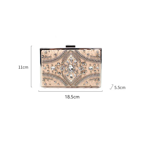 Mooie / Prachtige Blozen Roze Handgemaakt Kralen Parel Rhinestone Handtassen 2019