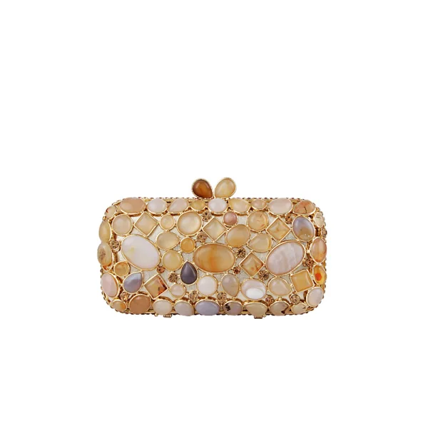 Vintage Champagne Beading Sten Kuvertväska 2019
