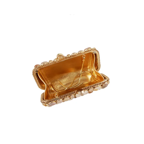 Vintage Champagne Beading Sten Kuvertväska 2019