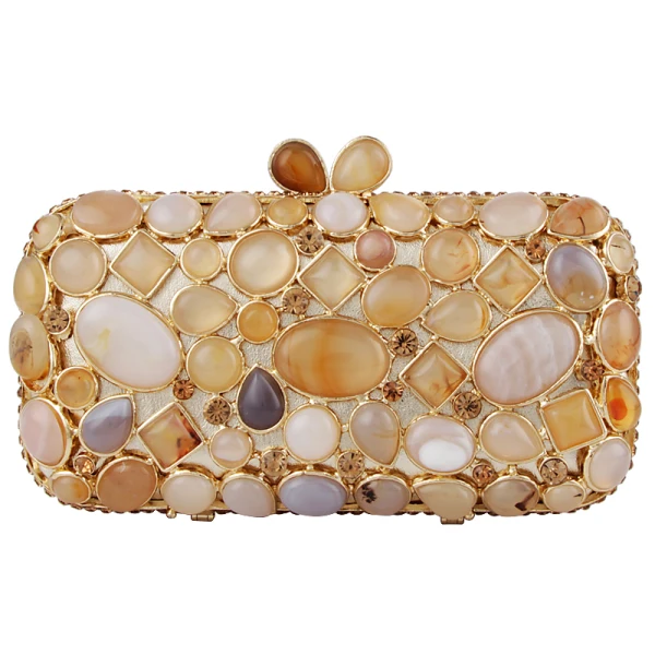 Vintage Champagne Beading Sten Kuvertväska 2019