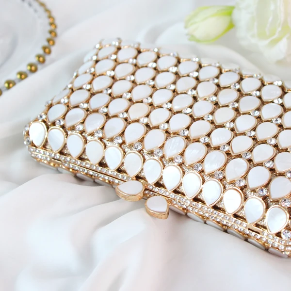 Amazing / Unique Champagne Rhinestone Clutch Bags 2019