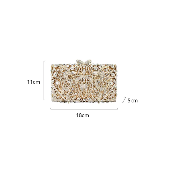 Luxury / Gorgeous Candy Pink Rhinestone Glitter Clutch Bags 2019