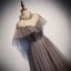 Elegant Brown See-through Evening Dresses  2019 A-Line / Princess High Neck Short Sleeve Backless Glitter Star Floor-Length / Long Ruffle Formal Dresses