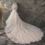 Sparkly Champagne Brudekjoler 2019 Prinsesse Kjæreste Uten Ermer Ryggløse Beading Perle Glitter Paljetter Cathedral Train Buste