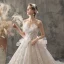 Sparkly Champagne Brudekjoler 2019 Prinsesse Kjæreste Uten Ermer Ryggløse Beading Perle Glitter Paljetter Cathedral Train Buste