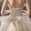 Sparkly Champagne Brudekjoler 2019 Prinsesse Kjæreste Uten Ermer Ryggløse Beading Perle Glitter Paljetter Cathedral Train Buste