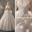 Sparkly Champagne Brudekjoler 2019 Prinsesse Kjæreste Uten Ermer Ryggløse Beading Perle Glitter Paljetter Cathedral Train Buste