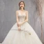 Best Ivory Wedding Dresses 2019 Ball Gown Spaghetti Straps Sleeveless Backless Appliques Lace Beading Chapel Train Ruffle