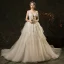Abordable Ivoire Robe De Mariée 2019 Princesse Bretelles Spaghetti Sans Manches Dos Nu Tribunal Train Volants en Cascade