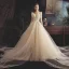 Fabulous Champagne Wedding Dresses 2019 A-Line / Princess Spaghetti Straps Sleeveless Backless Appliques Lace Beading Pearl Cathedral Train Ruffle