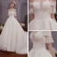 Chic / Beautiful Champagne Lace Wedding Dresses 2019 A-Line / Princess Off-The-Shoulder Bell sleeves Backless Bow Appliques Lace Beading Chapel Train
