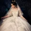 Élégant Ivoire Transparentes Robe De Mariée 2019 Princesse Encolure Dégagée Gonflée 3/4 Manches Dos Nu Appliques En Dentelle Paillettes Chapel Train Volants