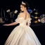 Simple Ivoire Satin Robe De Mariée 2019 Robe Boule De l'épaule Bretelles Spaghetti Manches Courtes Dos Nu Chapel Train Volants