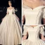 Simple Ivoire Satin Robe De Mariée 2019 Robe Boule De l'épaule Bretelles Spaghetti Manches Courtes Dos Nu Chapel Train Volants