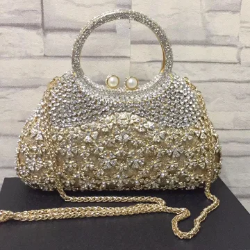 Bling Bling Goud Parel Rhinestone Handtassen 2022
