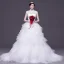 Chinese style White Pierced Wedding Dresses 2017 Ball Gown High Neck Sleeveless Backless Appliques Lace Rhinestone Detachable Court Train