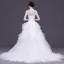 Chinese style White Pierced Wedding Dresses 2017 Ball Gown High Neck Sleeveless Backless Appliques Lace Rhinestone Detachable Court Train