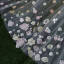 Coloré Ivoire Transparentes Robe De Mariée 2018 Robe Boule Encolure Dégagée Sans Manches Appliques Fleur Perlage Perle Glitter Tulle Volants Watteau Train