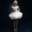 Abordable Blanche Organza Courte Robe De Mariée 2019 Princesse De l'épaule Manches Courtes Dos Nu Appliques Percé En Dentelle Faux Diamant Volants en Cascade