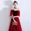 Elegant Burgundy Suede Evening Dresses  2019 A-Line / Princess Rhinestone Spaghetti Straps Short Sleeve Floor-Length / Long Ruffle Backless Formal Dresses
