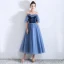Classy Ocean Blue Suede Homecoming Graduation Dresses 2019 A-Line / Princess Spaghetti Straps Short Sleeve Ankle Length Ruffle Backless Formal Dresses