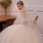 Best Champagne Wedding Dresses 2019 Ball Gown Spaghetti Straps Sleeveless Backless Appliques Lace Cathedral Train Ruffle
