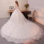 Bling Bling Champagne Robe De Mariée 2019 Princesse De l'épaule Manches Courtes Dos Nu Appliques En Dentelle Glitter Paillettes Cathedral Train Volants