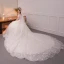 Bling Bling Champagne Robe De Mariée 2019 Princesse De l'épaule Manches Courtes Dos Nu Appliques En Dentelle Glitter Paillettes Cathedral Train Volants