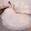 Schöne Ivory / Creme Brautkleider / Hochzeitskleider 2019 A Linie Off Shoulder Kurze Ärmel Rückenfreies Applikationen Spitze Glanz Pailletten Kathedrale Schleppe Rüschen