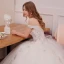 Schöne Ivory / Creme Brautkleider / Hochzeitskleider 2019 A Linie Off Shoulder Kurze Ärmel Rückenfreies Applikationen Spitze Glanz Pailletten Kathedrale Schleppe Rüschen