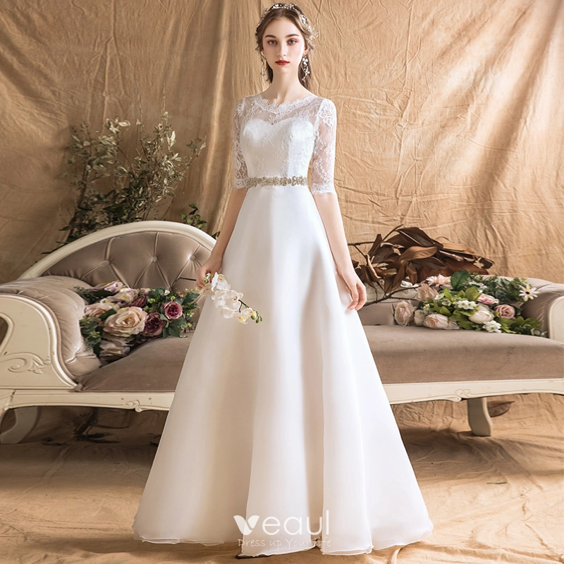 Chic Couture Long Sleeve A-Line Wedding Dress