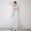 Élégant Bleu Ciel Robe De Soirée 2019 Princesse De l'épaule Manches Courtes Perlage Gland Appliques Fleur Faux Diamant Ceinture Longue Volants Dos Nu Robe De Ceremonie
