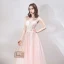 Chic / Beautiful See-through Pearl Pink Evening Dresses  2019 A-Line / Princess Scoop Neck Sleeveless Star Beading Rhinestone Floor-Length / Long Ruffle Backless Formal Dresses