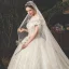 Bling Bling Ivory / Creme Durchsichtige Brautkleider / Hochzeitskleider 2019 A Linie Eckiger Ausschnitt Schleife Kurze Ärmel Rückenfreies Glanz Tülle Königliche Schleppe Rüschen