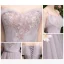 Affordable Lavender Bridesmaid Dresses 2019 A-Line / Princess Appliques Lace Sequins Sash Floor-Length / Long Ruffle Wedding Party Dresses