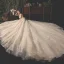 Stilig Champagne Brudekjoler 2019 Ballkjole Kjæreste Uten Ermer Ryggløse Appliques Blomst Rhinestone Beading Glitter Tyll Cathedral Train Buste