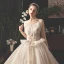 Stilig Champagne Brudekjoler 2019 Ballkjole Kjæreste Uten Ermer Ryggløse Appliques Blomst Rhinestone Beading Glitter Tyll Cathedral Train Buste