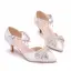 Sexy Weiß Perle Strass Schleife Brautschuhe 2025 Knöchelriemen 5 cm Stilettos Peeptoes Hochzeit Hochhackige