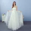 Abordable Ivoire Plage Robe De Mariée 2019 Princesse Bustier Sans Manches Dos Nu Appliques En Dentelle Fleur Perle Noeud Ceinture Longue Volants