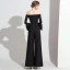 Chic / Belle Noire Combinaison 2019 De l'épaule Manches de cloche Longueur Cheville Dos Nu Robe De Soirée
