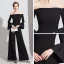 Chic / Belle Noire Combinaison 2019 De l'épaule Manches de cloche Longueur Cheville Dos Nu Robe De Soirée