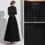 Klassisk Svart Jumpsuit  Med Sjal 2019 Prinsesse Kjæreste Uten Ermer Ankel-lengde Ryggløse Selskapskjoler