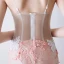 Sexy White Gradient-Color Pearl Pink Evening Dresses  2019 Trumpet / Mermaid Spaghetti Straps Sleeveless Pierced Appliques Lace Beading Pearl Floor-Length / Long Ruffle