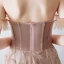Sexy Nude Abendkleider 2019 Off Shoulder Kurze Ärmel Asymmetrisch Rückenfreies Festliche Kleider