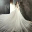 Edles Brautkleider / Hochzeitskleider 2019 Prinzessin Bandeau Ärmellos Rückenfreies Applikationen Spitze Kathedrale Schleppe Rüschen Champagner Ivory / Creme