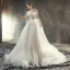 Edles Brautkleider / Hochzeitskleider 2019 Prinzessin Bandeau Ärmellos Rückenfreies Applikationen Spitze Kathedrale Schleppe Rüschen Champagner Ivory / Creme