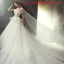 Edles Brautkleider / Hochzeitskleider 2019 Prinzessin Bandeau Ärmellos Rückenfreies Applikationen Spitze Kathedrale Schleppe Rüschen Champagner Ivory / Creme