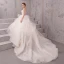 Schöne Ivory / Creme Brautkleider / Hochzeitskleider 2019 A Linie Perlenstickerei Perle Spaghettiträger Ärmellos Rückenfreies Applikationen Spitze Kapelle-Schleppe Rüschen